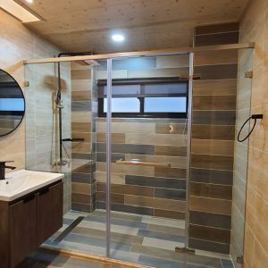 HU-500C 無框單開門+二固淋浴門