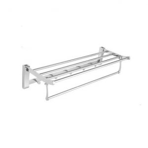 KQ-S3447 不鏽鋼雙層放衣架-亮銀/寬60CM