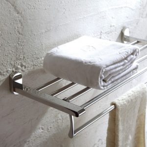 KQ-S8004 不鏽鋼雙層放衣架-亮銀/寬60CM