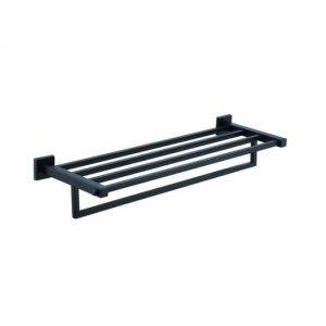 KQ-S6004 不鏽鋼雙層放衣架-霧黑/寬60CM