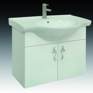 LB8090B 瓷盆PVC防水浴櫃組/寬90公分