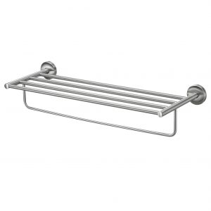 D-3620 不鏽鋼毛絲雙層放衣架/寬60公分-邁阿密系列