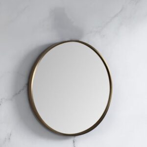 KQ-S5587B 不鏽鋼框無掛環圓鏡-金框/寬60公分