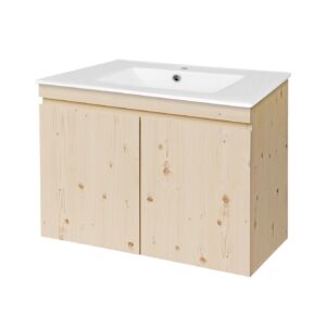 PV5581-K32 海倫木紋面盆置物櫃/寬80CM