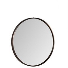 KQ-S5587C 不鏽鋼框無掛環圓鏡-玫瑰金框/寬60公分