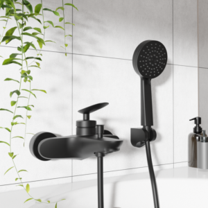 S5382449-TW 海廷頓-捷克單把掛牆淋浴浴缸龍頭/消光黑