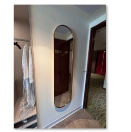 HU-MI0770 鋁框穿衣鏡-金邊框/寬40公分