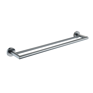 24008 不鏽鋼雙桿毛巾架/槍灰色/寬60公分