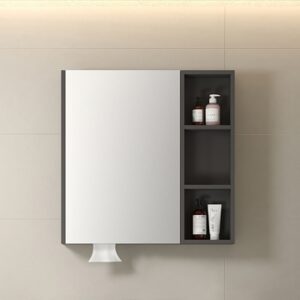 KQ-S3280A不鏽鋼鏡櫃/寬80公分/附面紙孔