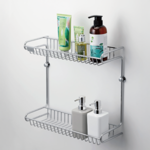 D-2628 不鏽鋼雙層長方籃/寬41.5公分