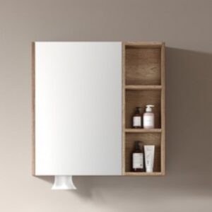 KQ-S2180A 不鏽鋼鏡櫃/寬80公分/附面紙孔