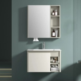 KQ-S3482 瓷盆不鏽鋼浴櫃組/寬80CM/右開放