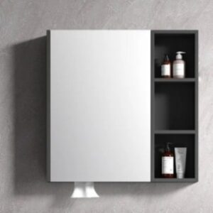 KQ-S3580A 不鏽鋼鏡櫃/寬80公分/附面紙孔