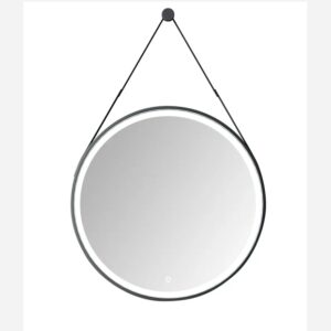 KQ-S5584L/S5585L 皮帶鋁框鏡/寬60~70公分/燈光智能鏡/霧黑