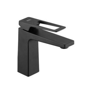 KQ-S8011-3 不鏽鋼面盆龍頭-霧黑