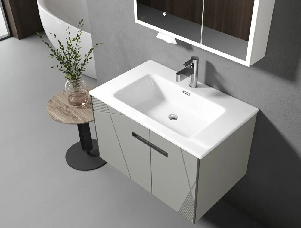 KQ-P60/9860 瓷盆發泡板浴櫃組/寬60CM/附面紙孔:圖片 2